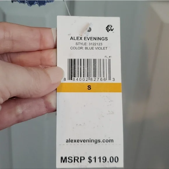 Alex Evenings | Sequined Belted Blouse - Picture 6 of 6